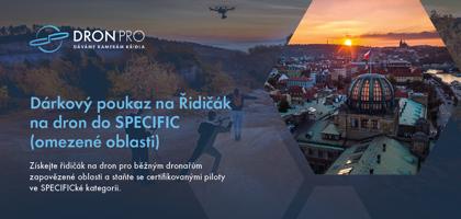 Dárkový poukaz - Řidičák na dron do SPECIFIC (omezené oblasti) – rozšířený